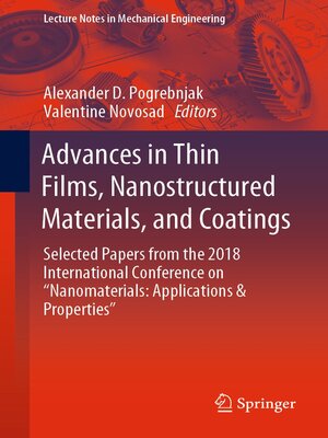 cover image of Advances in Thin Films, Nanostructured Materials, and Coatings